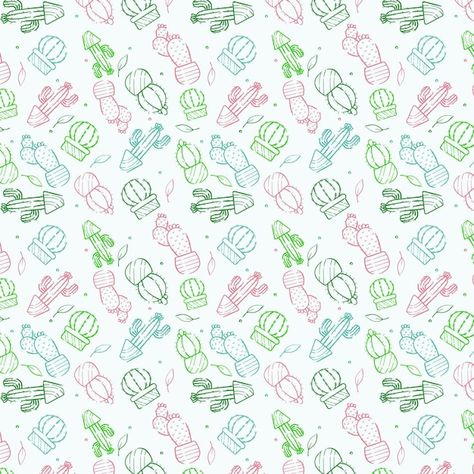 Cactus Vector, Cactus Planta, Cactus Pattern, Pattern Collection, Cactus Flower, Cacti And Succulents, Graphic Resources, Cactus, Floral