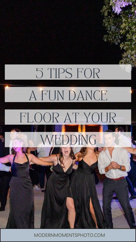 Wanting to have a crowded and energetic dance floor at your wedding reception? Here are 5 tips for getting people on the dance floor and keeping the party going all night long Small Dance Floor Wedding, Wedding Reception Dancing Photos, Reception Dance Floor Props, Wedding Reception Dance Floor Props, Wedding Dance Floor Props, Temporary Dance Floor, Dance Floor Props, Wedding Dance Floor Ideas, Wedding Reception Dance Floor