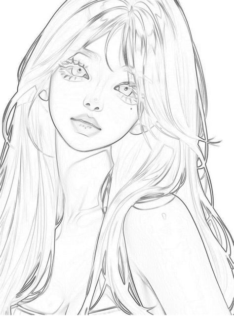 Line art, drawing, color base, base color, coloring base, base coloring Face Practice Drawing, Woman Hair Drawing, Girl Base Drawing, Lilo Pelekai, Popular Cartoon Characters, Anime Artist, Anime Lineart, Body Base Drawing, Flynn Rider