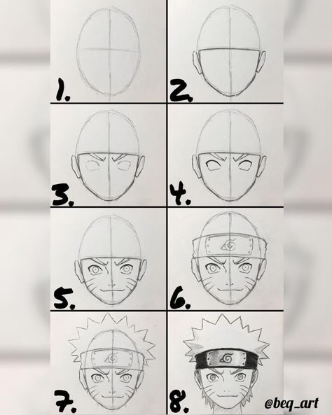 How To Draw Naruto, Anime Drawings For Beginners, Naruto Sketch Drawing, Drawing Tutorial Face, Drawing Tutorials For Beginners, Anime Tutorial, Naruto Sketch, Manga Drawing Tutorials, Naruto Drawings