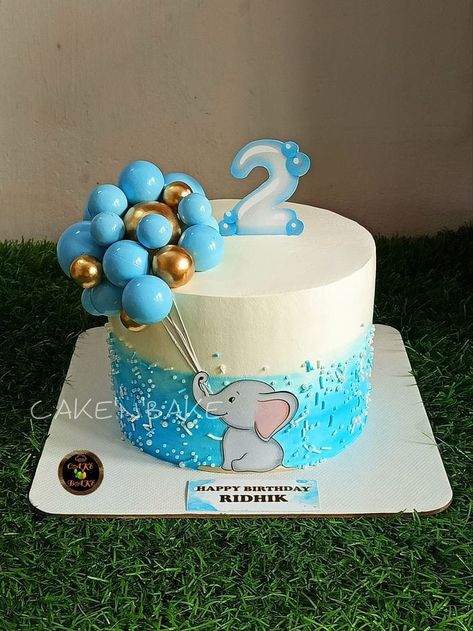 Elephant Cake Design, Elephant Theme Cake, Diwali Cake, 1st Birthday Cake Designs, Barbie Doll Birthday Cake, Boys First Birthday Cake, Cake Designs For Kids, Doll Birthday Cake, Baby Boy Birthday Cake