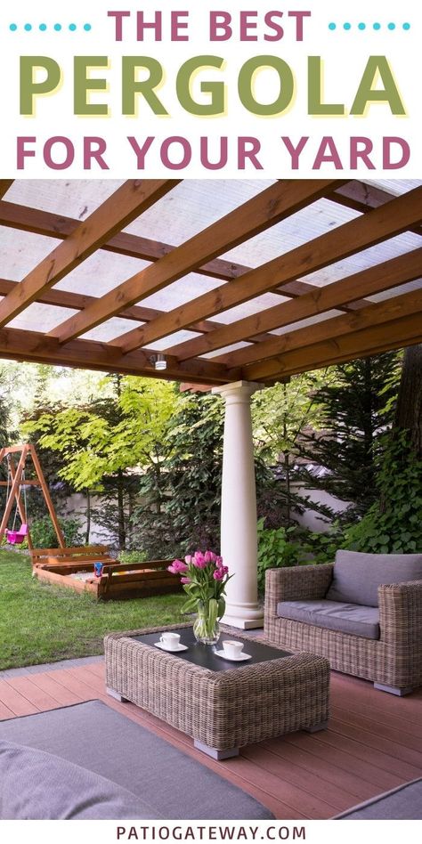 Backyard Pergolas | Outdoor Pergolas | Best Pergola for Shade | Best Outdoor Pergola for Summer | #review #backyard #pergola #landscaping #DIY #Shade Fancy Pergola Ideas, Pergola Landscaping, Hot Tub Decorating, Summer Review, Landscaping Diy, Retractable Pergola, Backyard Pergola, Gazebo Pergola, Shade Canopy