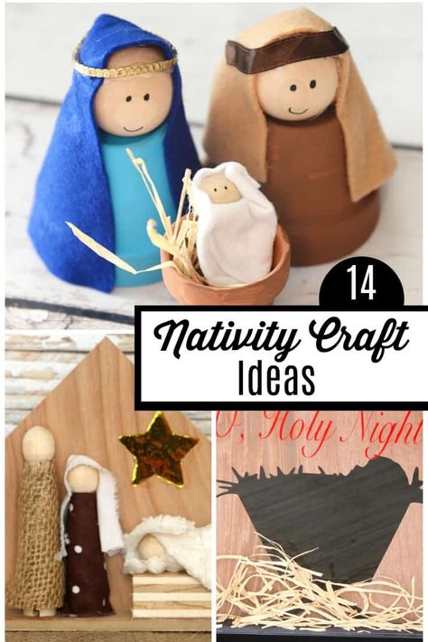 Celebrate the reason for the season with these 14+ Nativity Craft Ideas made with a variety of materials. #christmas #craft #nativity #diy Diy Kids Nativity Scene, Nativity Decorations Christmas, Diy Nativity Set, Nativity Crafts For Kids, Diy Nativity Scene, Craft Nativity, Nativity Diy, Religious Christmas Crafts, Nativity Scene Crafts