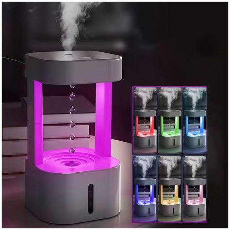 PRICES MAY VARY. Power source type: Corded Electric 7 Colorful Anti Gravity Cool Mist Diffuser Humidifier, Anti Gravity Water Droplets Air Humidifier Essential Oil Diffuser Levitating Water Drops Auto-Off Air Aroma Night Light for Bedroom Office Home Anti Gravity, Humidifiers, Air Humidifier, Water Drop, Water Drops, Mist, Essential Oil, Night Light, Led