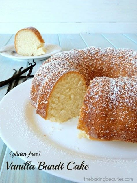 Gluten Free Vanilla Bundt Cake - Faithfully Gluten Free Best Butter Cake Recipe, Gluten Free Bundt Cake, Butter Cake Recipe, Best Butter, Gluten Free Cake, Gf Desserts, Bundt Cakes Recipes, Gluten Free Sweets, Pound Cake Recipes