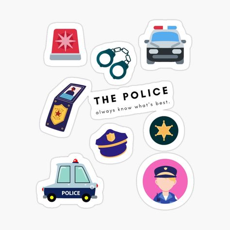 Get my art printed on awesome products. Support me at Redbubble #RBandME: https://www.redbubble.com/i/sticker/Police-pack-stickers-by-ButterflyCrea/89555009.EJUG5?asc=u Dog Symbol, Police Stickers, Blue Stickers, Teacher Stickers, Police Women, Police Dogs, Police Officers, Policeman, Printable Stickers