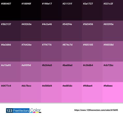 Pantone 7655 C | #A15A95 - Detailed Color Information and Usage Color Names Chart, Purple Color Code, Purple Colour Shades, Split Complementary Colors, Aesthetic Color, Valentine Background, Monochromatic Palette, Colour Art, Monochromatic Color Scheme