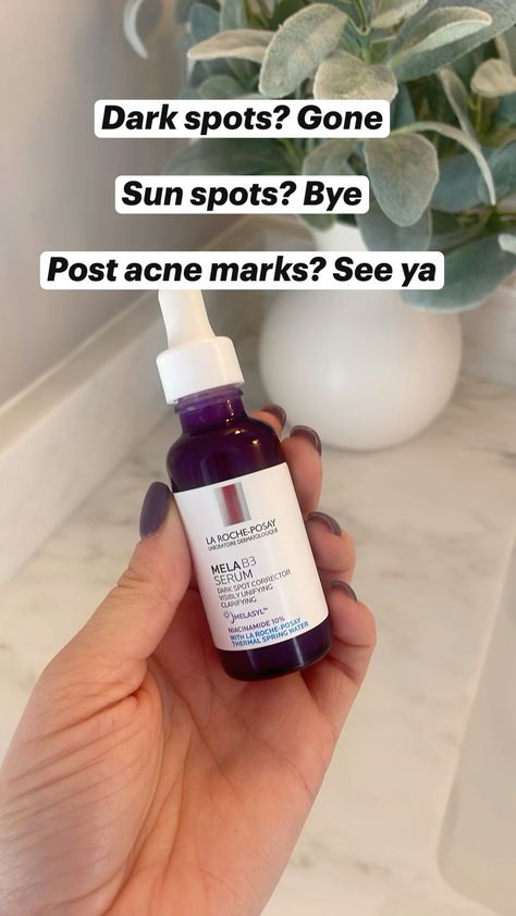 So good for dark spots! La Roche Posay Dark Spots, Dark Spots On Face Products, Dark Spot Products, Niacinamide Combination, How To Get Rid Of Dark Spots On Face, Skin Care For Dark Spots, Skin Care Hacks, Dark Spot Serum, Post Inflammatory Hyperpigmentation