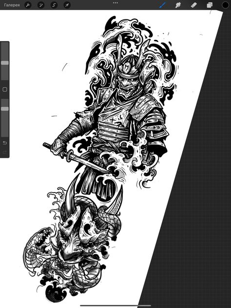 Sleeve Sketch, Japanese Forearm Tattoo, Japanese Hand Tattoos, Samurai Tattoo Sleeve, Leg Sleeve Tattoos, Guerriero Samurai, Leg Tattoo Ideas, Japanese Tattoos For Men, Oni Tattoo