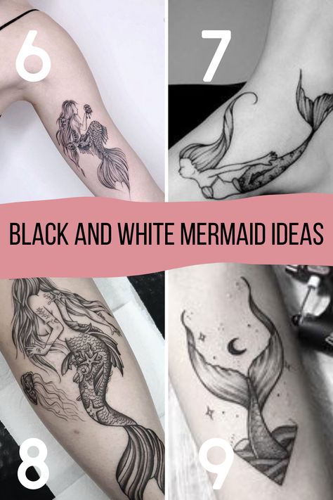 Magical Mermaid Tattoo Ideas {41+ Ideas} - tattooglee Mermaid Tattoo Ideas, Mermaid Tattoo Meaning, Mermaid Tail Tattoo, Small Mermaid Tattoo, Mermaid Sleeve Tattoos, Traditional Tattoo Outline, Little Mermaid Tattoo, Tattoo Mermaid, Siren Tattoo