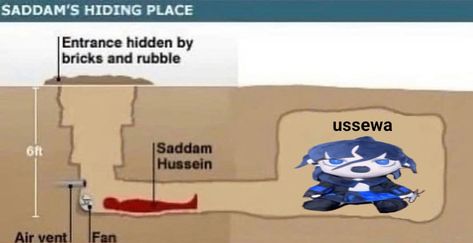 Saddam Hussain Hiding Place, Sadam Hussain, Saddam Hussain, Vent Fan, Vocaloid Funny, Hiding Spots, Hiding Places, Literally Me, Vocaloid