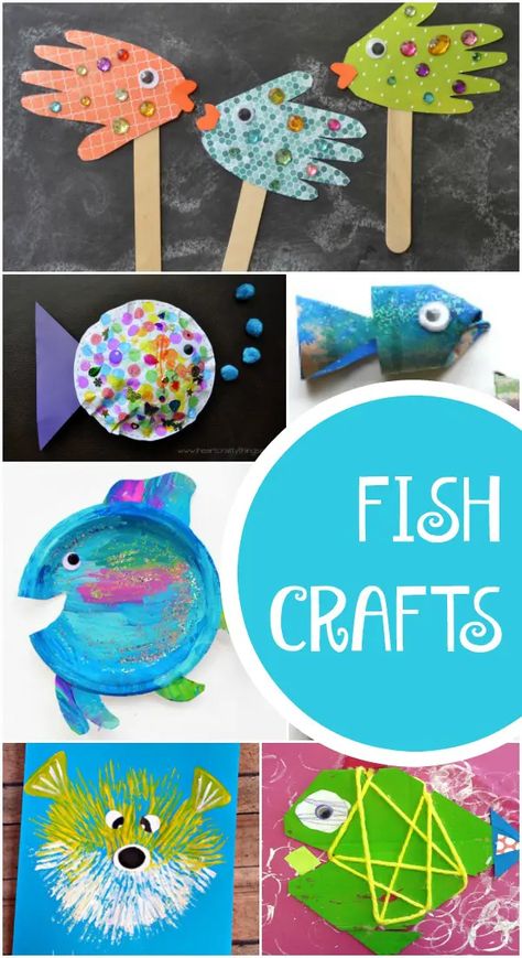 Fish Crafts Kids, Fish Crafts For Kids, Beach Theme Preschool, Activity For Preschoolers, Fish Theme, Summer Preschool, Fish Crafts, Summer Crafts For Kids, Ocean Crafts