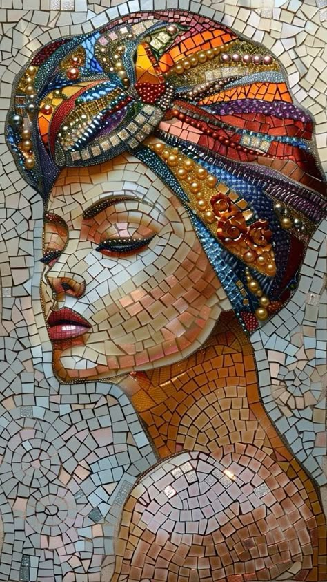 Mosaic Artwork Ideas, Contemporary Sculpture Art, Mosaic Art Diy, Face Artwork, Art Assignments, Buku Harry Potter, Afrique Art, Mosaic Art Projects, Mosaic Pictures