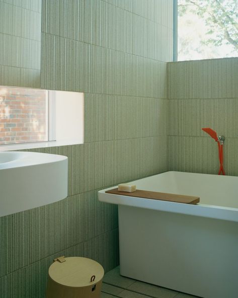 Green bathroom tiles: Inspiration gallery of 10 green tile shapes Kew Residence, Green Bathroom Tiles, Types Of Green, John Wardle, Green Subway Tile, Herringbone Mosaic Tile, Kitchen Splashback Tiles, Green Tile Bathroom, Luxe Bathroom