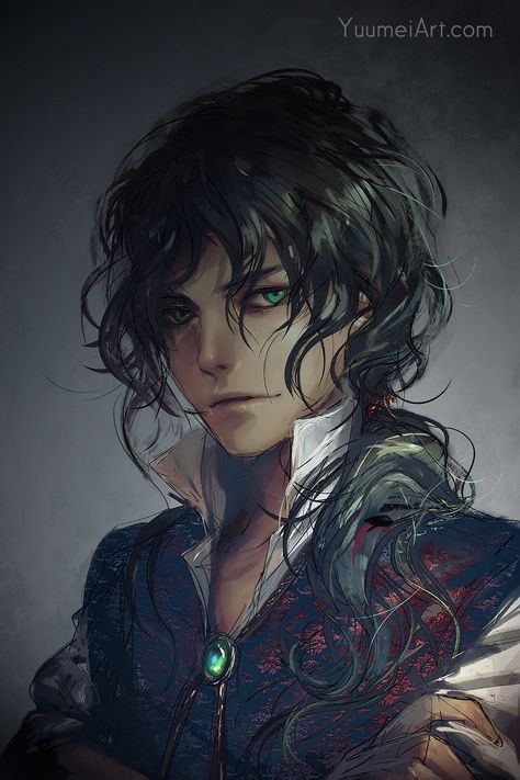 ArtStation - 1000 Words Unframed - Dante, (Yuumei) Wenqing Yan Yuumei Art, Portrait Male, 19 Days Characters, Roleplay Characters, Vampire Art, Dungeons And Dragons Characters, Dnd Art, Fantasy Male, Too Busy