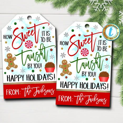 Christmas Teacher Gift, Gift Tag Labels, Week Schedule, Teacher Gift Tags, Volunteer Gifts, Treat Gift, Candy Chocolate, Holiday Candy, The Jacksons