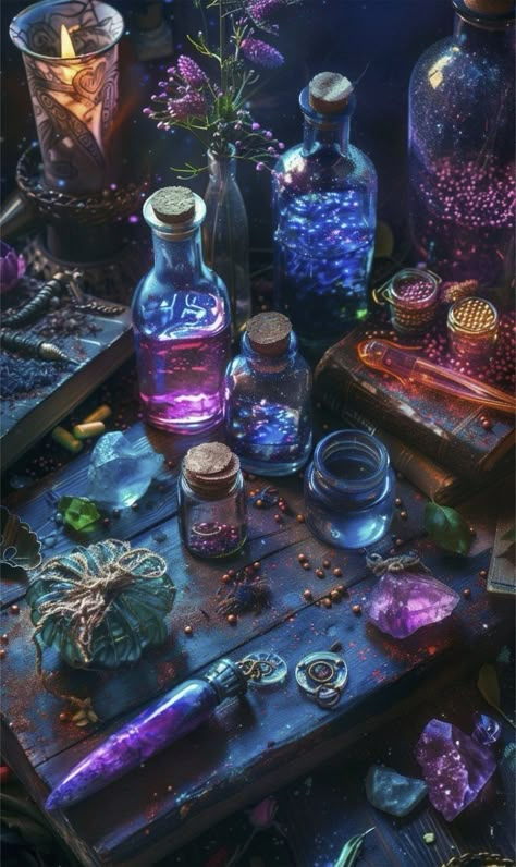 Magic Potions, Witchy Aesthetic, Witchy Art, Witchy Wallpaper, Magic Aesthetic, Witch Stuff, Fantasy Magic, Diy Bottle, Witch Aesthetic