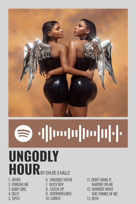 Chole And Halle, Black Polaroid, Ungodly Hour, Chloe Halle, Chloe And Halle, Minimalist Polaroid Poster, Music Cover Photos, Future Poster, Minimalist Music