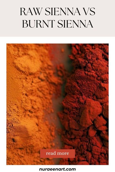 Add a touch of warmth to your artwork with raw sienna or intensify the drama with burnt sienna. Uncover the beauty of these earthy pigments. #colormixing #art #arttips #artexplorations #earthycolors #warmcolors Colour 2023, Bohemian Color Palette, Sienna Color, Paint Guide, Raw Sienna, Deep Autumn, Skin Colors, Color Trends Fashion, Burnt Sienna