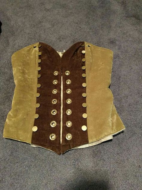 Damsel In This Dress, Overbust Corset, Pirate Costume, Corset Top, Steampunk Fashion, Brown Gold, Women's Intimates, Daily Wear, Velvet