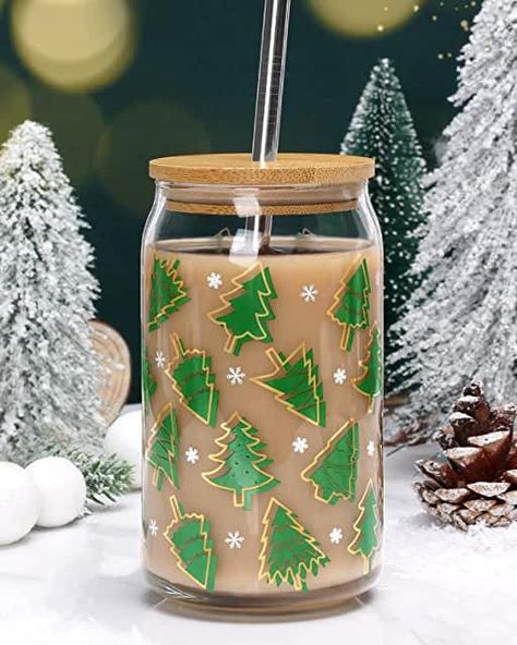 Holiday Party Gifts, Iced Coffee Cups, Glitter Reindeer, Winter Holiday Party, Minimalist Candles, Christmas Cups, Amazon Christmas, Holiday Throw Pillow, Classic Christmas Tree