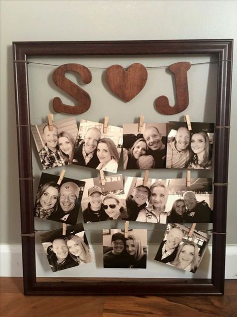 A picture is worth 1000 words, so show your partner you love them 1000 times with this cute wall decoration! All things Valentine’s Day from My Big Day. My Big Day Event Planning & Marketing - Serving Northern CO, Wyoming, Colorado Mountains, and the Front Range #mybigdayevents #pictures #1000words #valentinesday Diy Christmas Gifts For Men, Birthday Presents For Girlfriend, Saint Valentin Diy, Valentines Bricolage, Diy Gifts For Girlfriend, Diy Anniversary Gift, Diy Jul, Diy Anniversary, Cute Valentines Day Gifts