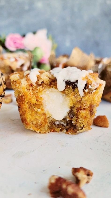 Carrot Cake Cream Cheese Muffins - Simple Cooking with Pep Nutella Star, Carrot Cake Cream Cheese, Blueberry Cream Cheese Muffins, Blueberry Streusel Muffins, Blueberry Streusel, Blueberry Crumb Cake, Gingerbread Muffins, Doughnut Muffins, Cream Cheese Coffee Cake