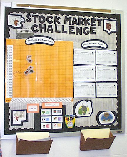 Finance Bulletin Board Ideas, Stock Market Project For High School, Economics Classroom Decor, Economics Bulletin Board, Economics Bulletin Board High Schools, Financial Literacy Bulletin Board, Family And Consumer Sciences Bulletin Board Ideas, Classroom Economy Middle School, High School Family Consumer Science Classroom