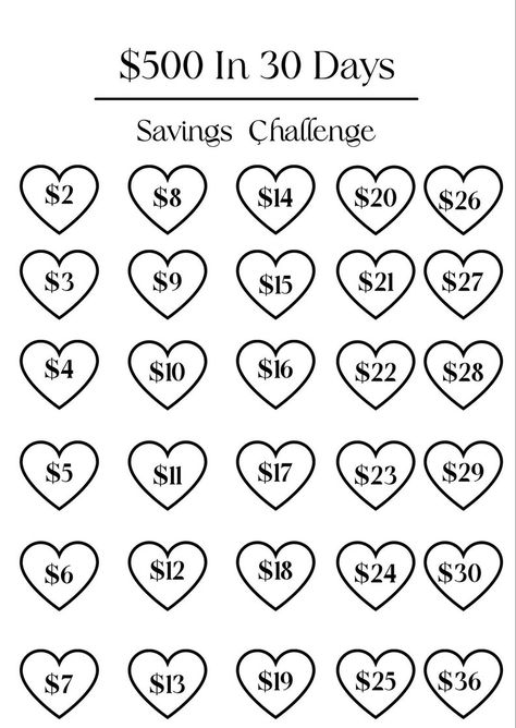 500 in 30 Days Savings Challenge Low Income Savings Challenge Savings Templatecash Stuffing New Year Savings Financial Goal Savings - Etsy Canada 500 A Month Savings Plan, 90 Day Savings Plan, Year Of Savings Money Challenge, 30 Day Budget Challenge, New Year Savings Challenge, Saving Plans Weekly, 500 Challenge Money, Small Money Challenge, Uk Saving Challenge