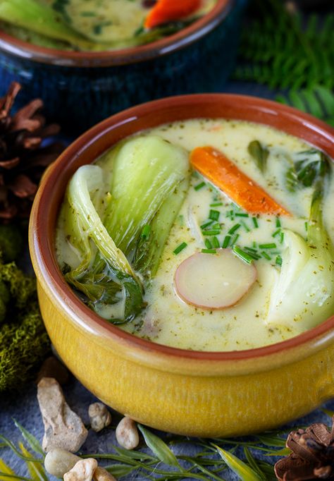 Breath of the Wild: Cream of Vegetable Soup - Pixelated Provisions Creamy Veggie Soup, Veggie Soup Recipe, Cream Of Vegetable Soup, Veggie Soup, Breath Of The Wild, Vegetable Soup, Soup Recipe, Soup And Salad, The Wild