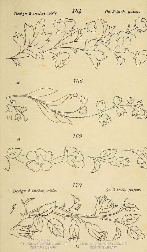 Drawings Of Flowers, Motifs Art Nouveau, Penanda Buku, Ornament Drawing, Art Nouveau Illustration, Pola Sulam, Paper Embroidery, The United States Of America, 자수 디자인