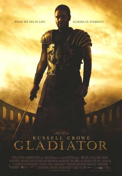 Gladiator "What we do in life echos in eternity." Gladiator Film, Gladiator 2000, Gladiator Movie, The Gladiator, Oliver Reed, Movies Worth Watching, Kirk Douglas, Kristin Kreuk, See Movie