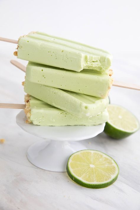 Sugar Free Fudge Pops, Protein Popsicles, Creamy Popsicles, Gourmet Popsicles, Frozen Things, Brownie Fudge, Vegan Popsicles, Chocolate Protein Balls, Vegan Key Lime