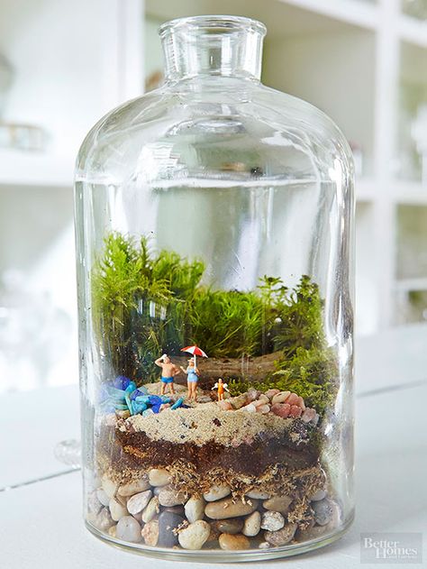 Terrarium Fairy Gardens Fairy Terrarium, Indoor Fairy Gardens, Terrarium Jar, Garden Fairies Figurines, Diy Office Decor, Beautiful Terrariums, Tafel Decor, Garden Figurines, Terrarium Diy