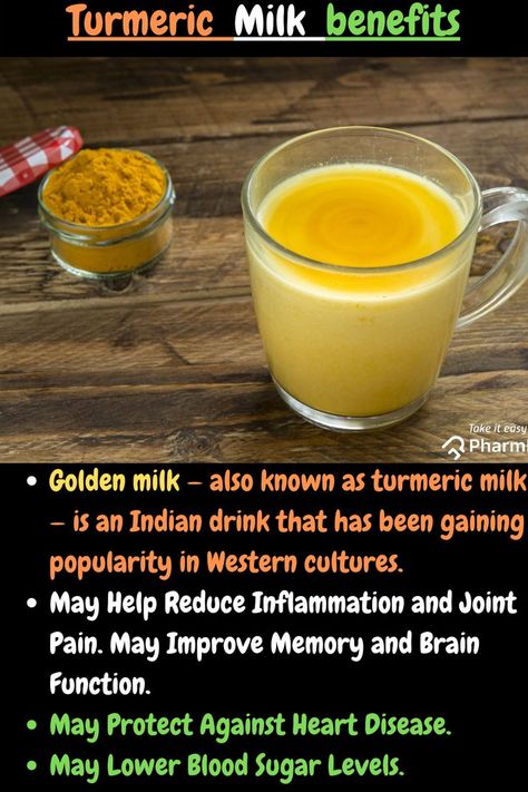 Golden milk — also known as turmeric milk — is an Indian drink that has been gaining popularity in Western cultures. This bright yellow beverage is traditionally made by warming up cow’s or plant-based milk with turmeric and other spices, such as cinnamon and ginger. It’s touted for its many health benefits and often used as an alternative remedy to boost immunity and stave off illness. Turmeric Milk Benefits, Indian Drinks, Milk Benefits, Turmeric Milk, Boost Immunity, Golden Milk, Plant Based Milk, Lower Blood Sugar, Improve Memory