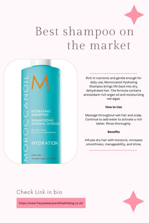 moroccion oil shampoo Shampoo For Highlighted Hair, Shampoo For Wavy Hair, Good Shampoo, Shampoo Packaging, Shine Hair, Best Shampoo, Beauty Hair Color, Red Algae, Hydrating Shampoo