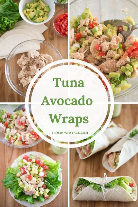 These Healthy Low carb Tuna Avocado Wraps are packed with healthy ingredients like chunky albacore tuna, fresh avocado, tomato, cucumber and green onions. Avocado Wrap Recipes, Tuna Fresh, Tuna Wraps, Avocado Wraps, Tuna Wrap, Unstuffed Cabbage Rolls, Pinto Bean Recipes, Avocado Wrap, Unstuffed Cabbage