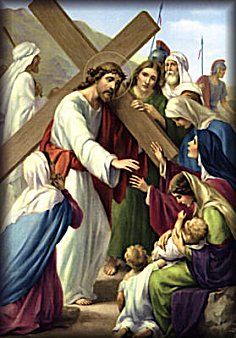 Rediscovering the Journey: Eighth Station: Jesus meets the women of Jerusalem... Station Of The Cross, Way Of The Cross, Lenten Season, Christian Images, Bible Pictures, Pictures Of Jesus Christ, Stations Of The Cross, Jesus Painting, Jesus Resurrection