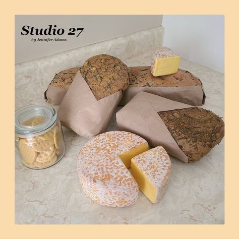 Trash To Treasure: Faux Bread Loves From Old Spray Foam Faux Bread, Diy Cheese, Cheese Wheel, Fake Bakes, Cheese Wedge, Faux Food, Spray Foam, Fake Bake, Holiday Break