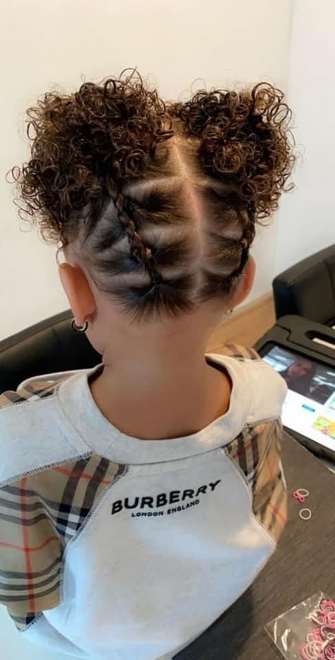 Little Gurl Hairstyles Kids, Cute Hairstyles For Mixed Girls Kids, Mixed Babies Hairstyles, Curly Toddler Girl Hairstyles, Baby Girl Curly Hairstyles, Curly Hair Baby Girl Hairstyles, Mixed Hairstyles Kids, Hairstyles For Toddlers With Curly Hair, Toddler Hairstyles Curly Hair