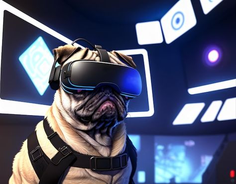 Photo pug in vr goggle modern dog in vir... | Premium Photo #Freepik #photo #vr-glasses #vr-headset #simulation #vr Virtual Reality Glasses, Vr Glasses, Modern Dog, Vr Headset, Psd Icon, Vector Photo, Premium Photo, Virtual Reality, Vr Goggle