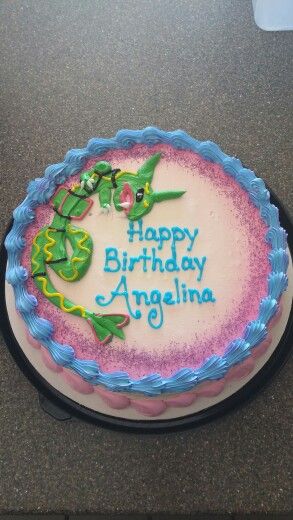 Dairy Queen Rayquaza Pokemon cake Rayquaza Cake, Shiny Rayquaza, Dairy Queen Cake, Pokémon Cake, Dq Cakes, Rayquaza Pokemon, Queen Cakes, Pokemon Cake, My Dairy