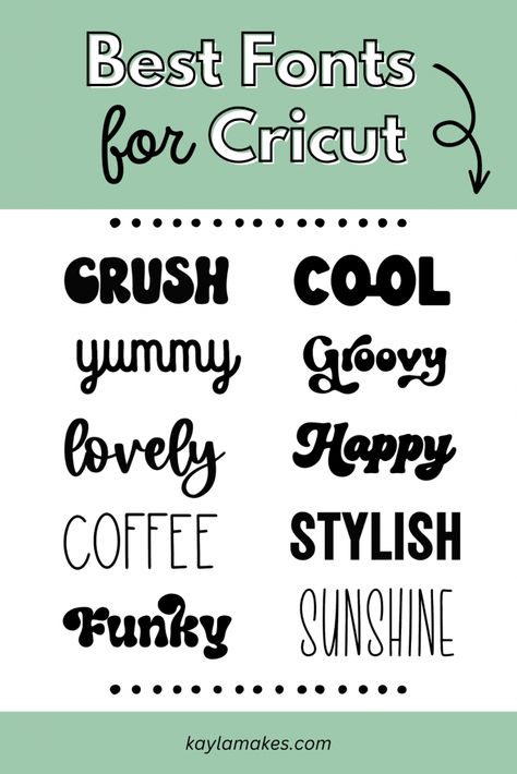 Popular Cricut Fonts For Shirts, Best Free Fonts For Cricut, Cricut Letter Cutouts, Best Fonts For Cricut, Best Cricut Fonts, Free Cricut Fonts, Site Coordinator, Cricut Artwork, Free Cursive Fonts