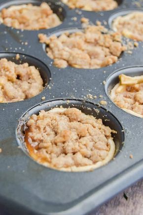 Mini Dutch Apple Pie, Small Apple Pies, Mini Apple Pie Recipe, Dutch Apple Pie Recipe, Mini Pie Recipes, Dutch Apple Pie, Apple Pie Bites, Mini Pie, Dutch Apple