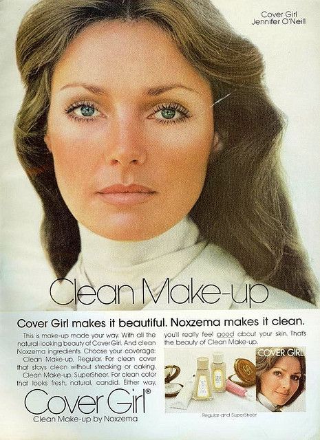 70's Makeup, 1970s Makeup, Clean Make Up, Jennifer O'neill, Cosmetics Ads, Vintage Makeup Ads, Virtual Scrapbook, 1970s Hairstyles, Vintage Beauty Ads