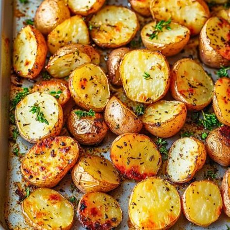 Oven Roasted Baby Potatoes How Long To Roast Potatoes In Oven, Roasted Creamer Potatoes In Oven, Mini Potato Recipe Ovens, Little Potatoes In Oven, Baby Baked Potatoes, Baby Roasted Potatoes, Roast Baby Potatoes, Oven Roasted Baby Potatoes, Baked Baby Potatoes