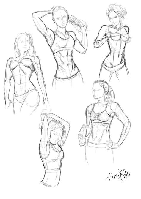 Muscular Arms Women Reference Drawing, Women Body Drawing Reference, Female Anatomy Drawing Sketches, Sketches Of Women, Woman Body Sketch, Women Sketch, Drawing Female Body, Sketch Poses, Female Drawing