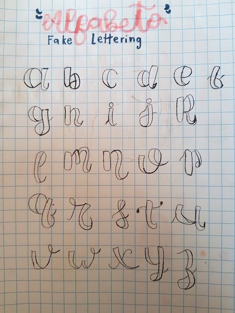 Fake lettering <3 Mapeh Lettering, Fake Lettering, Alfabet Font, Calligraphy For Beginners, Bullet Journal School, Lettering Tutorial, Handwriting, Calligraphy, Bullet Journal