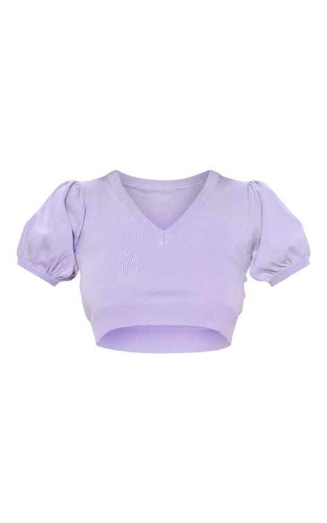 Lilac Crop Top, Knitted Crop Top, Stylish Work Outfits, Crop Top Outfits, Other Outfits, Knit Crop Top, Look Vintage, Knit Crop, Strap Tops