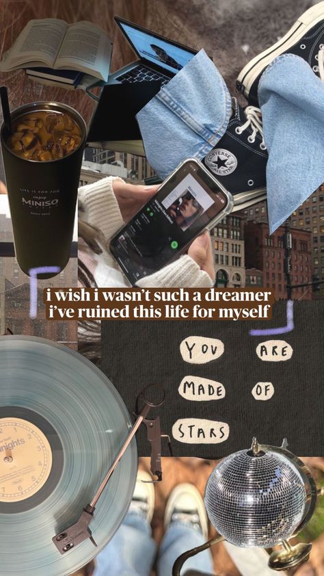 Chaotic Academia, Mirror Ball, Autumn Coffee, Stars At Night, Create Collage, Converse All Star, Your Aesthetic, The Dreamers, Converse